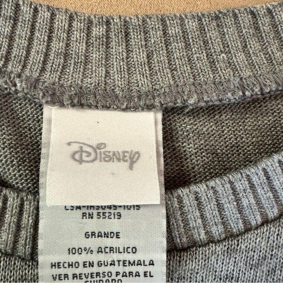 DISNEY. MICKEY MOUSE. Women’s Grey Sweater. Size Large. Pullover. Round … - Picture 4 of 9